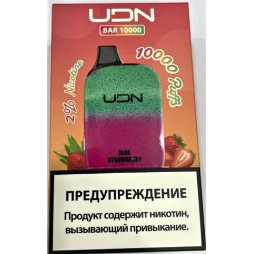 Электронная сигарета UDN BAR 10000 Aloe Strawberry (УДН Бар Алоэ Клубника)